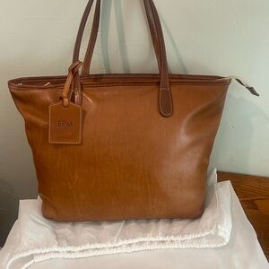 Barrington Tan Leather Tote Bag